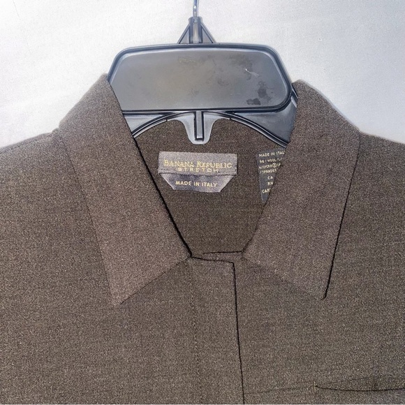 Banana Republic Stretch Wool Blend Snap Front Top Size Small - Picture 3 of 10